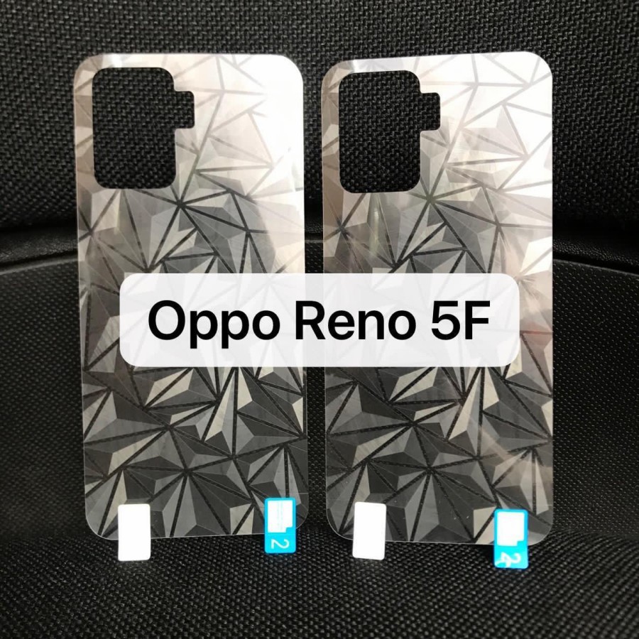 RENO 5F SKIN BELAKANG DIAMOND, GARSKIN BACK DIAMOND SPIRAL 3D