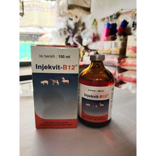 VITAMIN B12 INJEKSI 100ml  VITAMIN AYAM SAPI KAMBING KUDA BABI