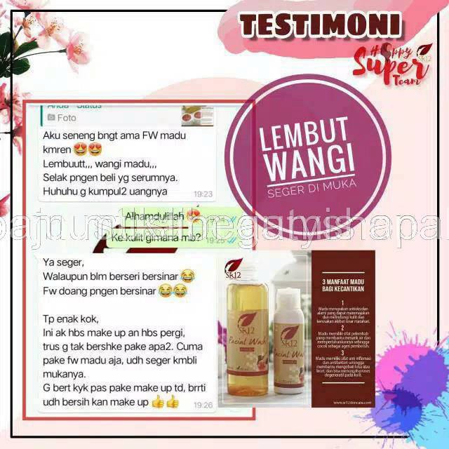 SR12 FACIAL WASH MADU / SABUN MADU CAIR / SABUN KULIT KERING &amp; SENSITIF