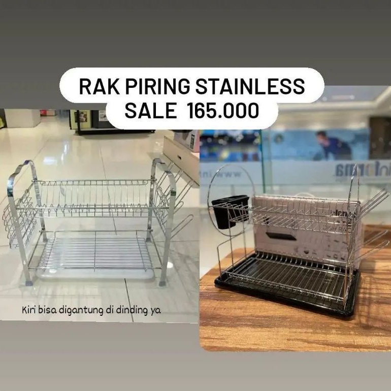 INFORMA Rak Piring Stainless Anti Karat/Rak starlight informa