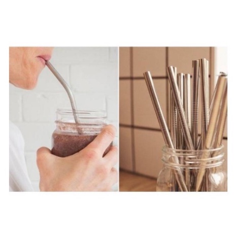 [MH] Sedotan Set 3Pcs Stainless Straw Sedotan Premium