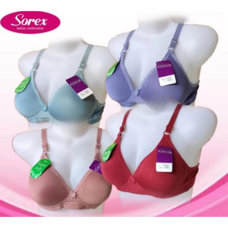 Sorex Bra Wanita 17238 BH Polos Busa Tipis Tanpa Kawat Pakaian Dalam Original Official Tokozifa25