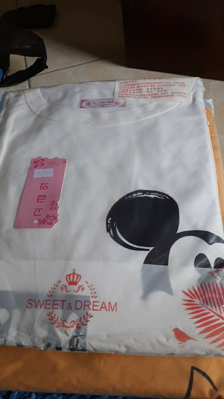 Baju Tidur Wanita Set Celana Panjang Kaos Import Karakter 2