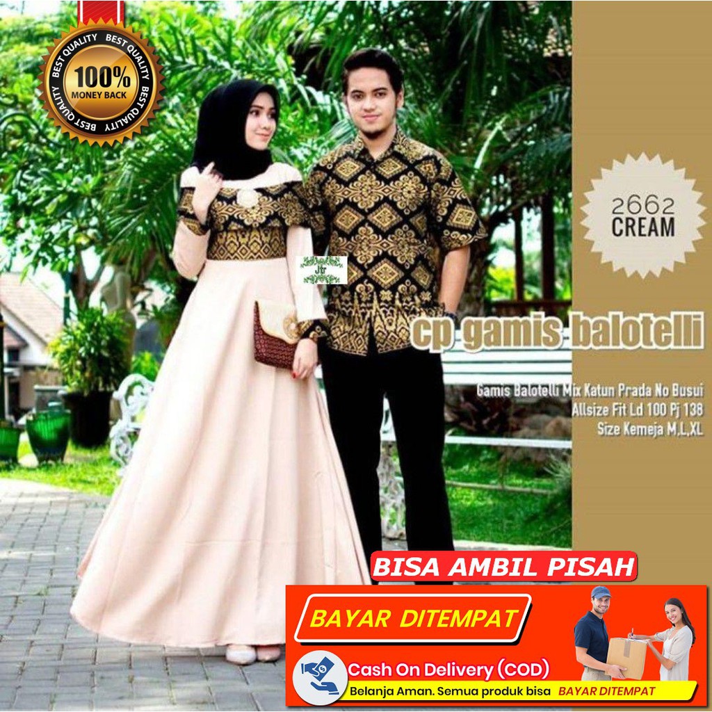 GAMIS COUPLE BAJU MUSLIM GAUN PAKAIAN WANITA KEBAYA BATIK ...