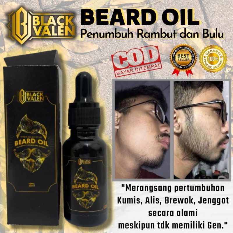 Beard Oil Black Valen Penumbuh Kumis Penumbuh Brewok Penumbuh Alis Jenggot