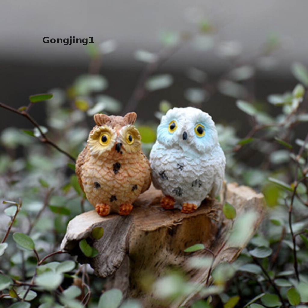 Gongjing1 Miniatur Burung Hantu Untuk Dekorasi Taman Minifairy Gardenterrariumkerajinan Diy