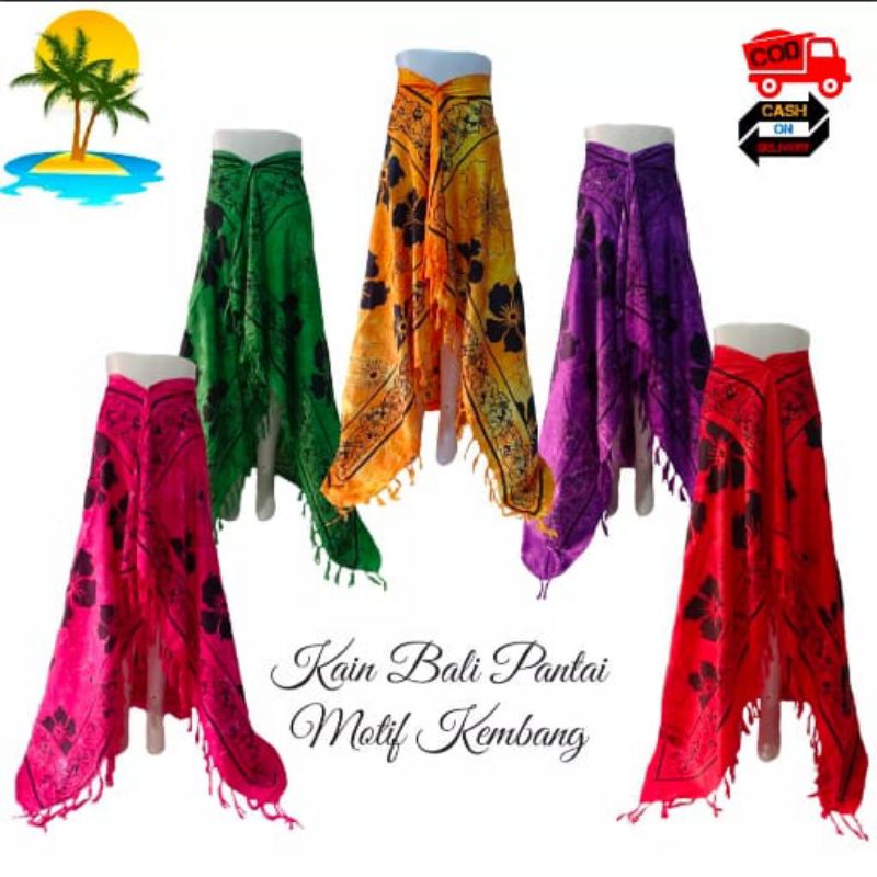 Kain Bali / Kain Pantai / Selendang Bali / Selimut Tipis / Motif Bendera Amerika - Inggris