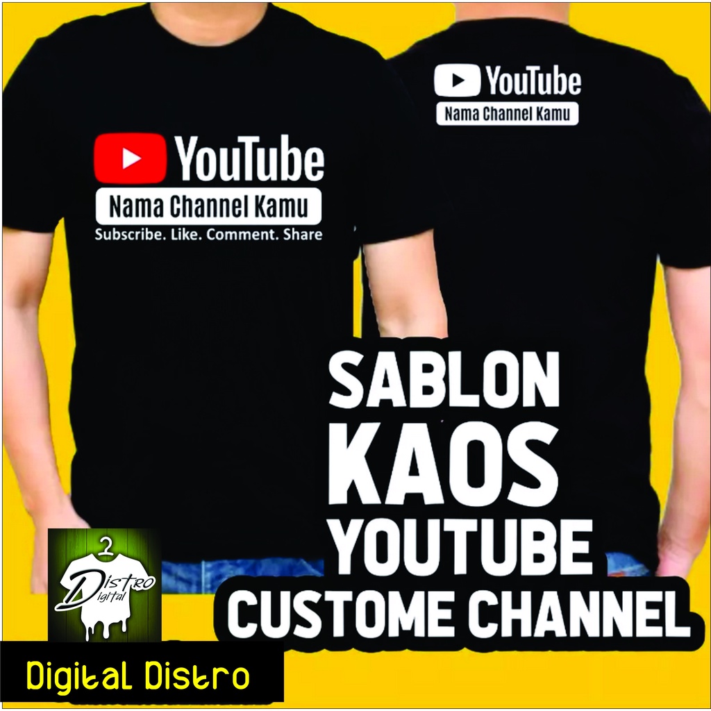 Kaos Youtube Channel - Kaos Nama Youtube Channel _ Kaos Youtube custom