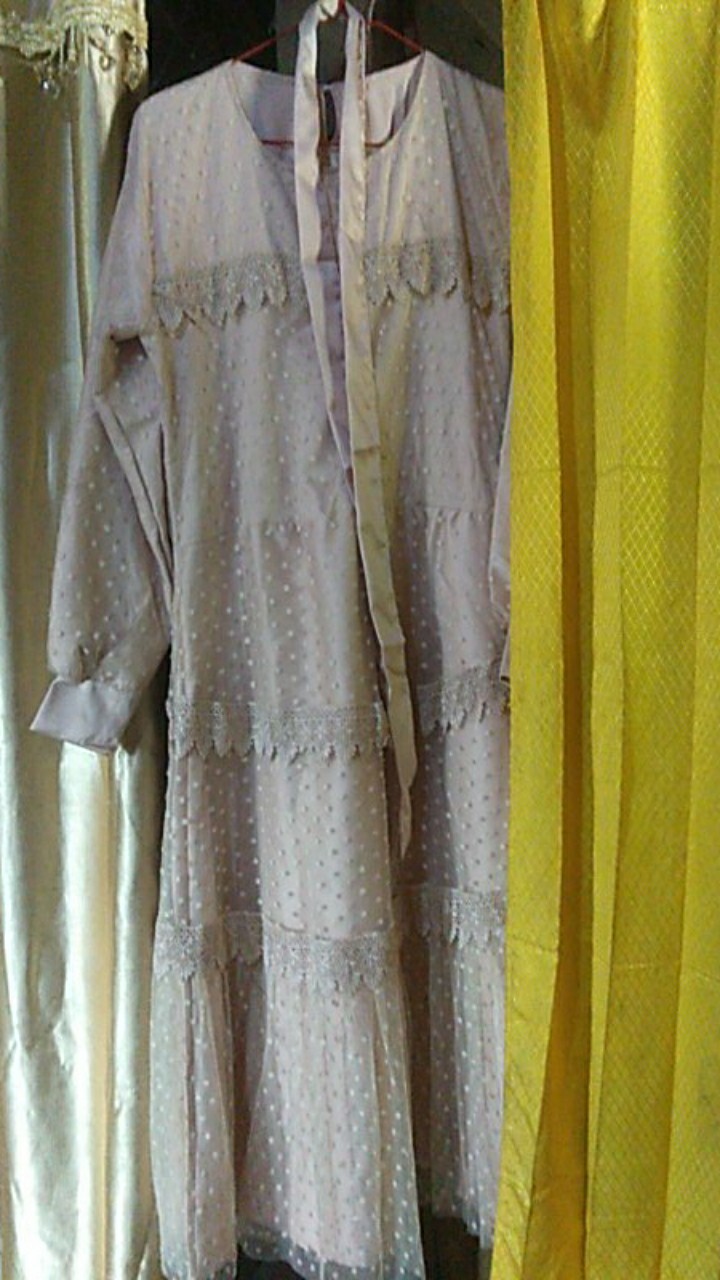 Grosir Baju Gamis Pesta Muslim Nadira Dress Mocca