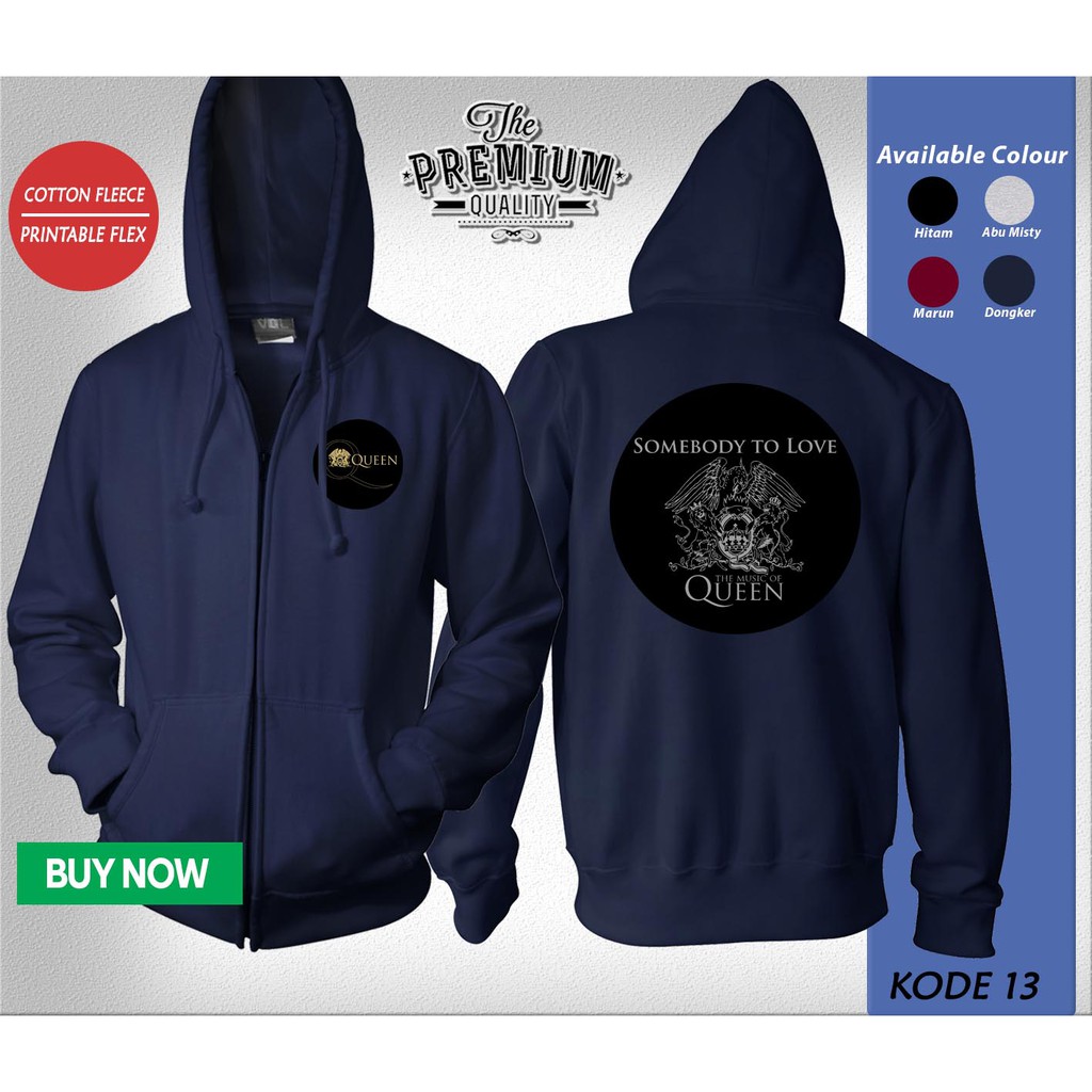 Jaket Sweater Zipper Band QUEEN 13