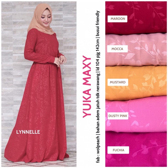 Gamis Yuka Maxy Gamis Murah Gamis Remaja Gamis Syari