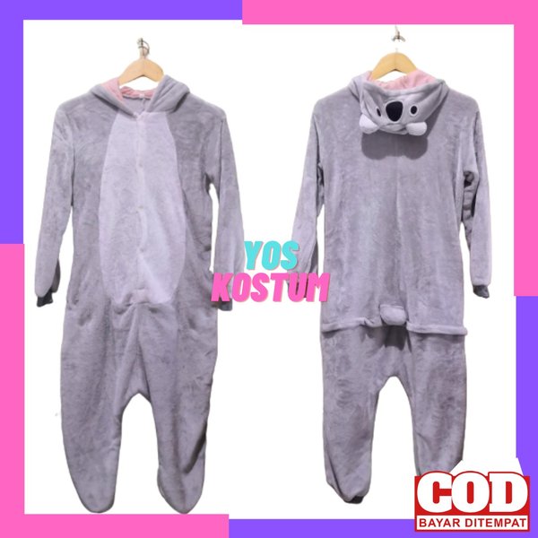 Kostum Anak Koala Impor Baju Tidur Piyama Animal Binatang Boneka Lucu Karakter Cosplay Onesie