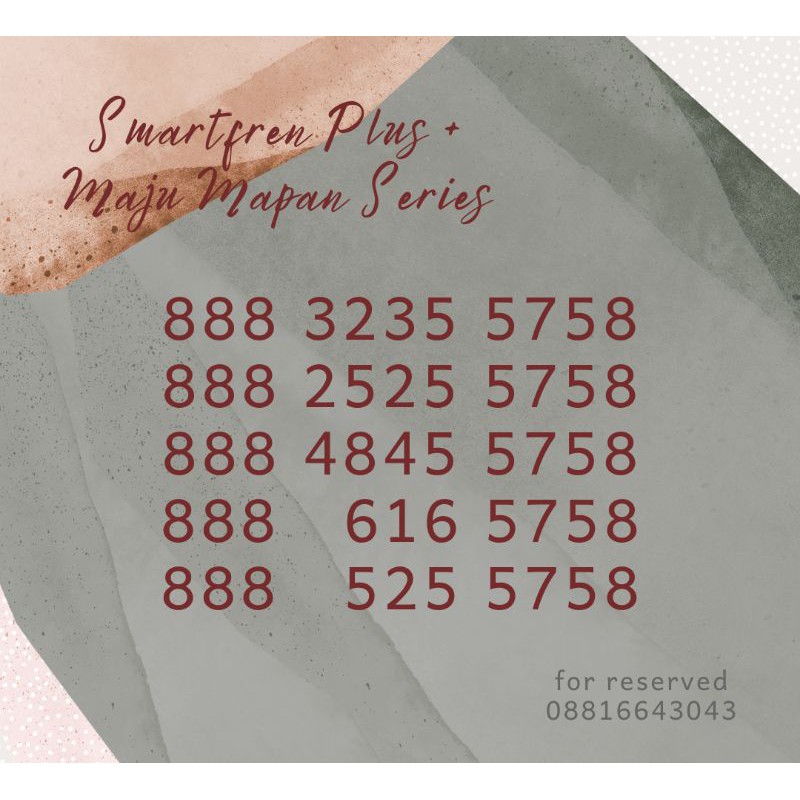 nomer cantik smartfren