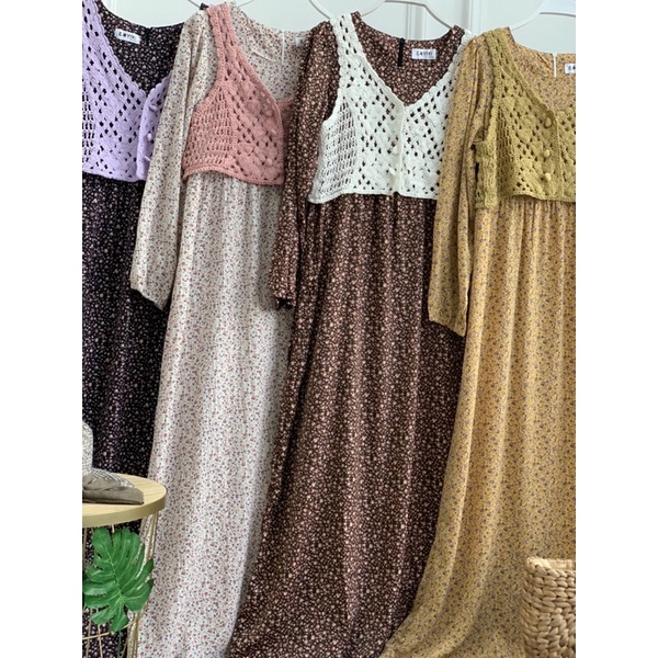 FW D399 Long Dress Import | Gamis Import Premium