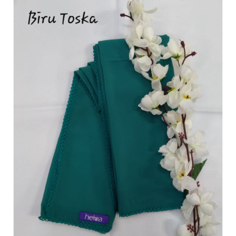 PASMINA BUTIK/PICOT part 2/ pashmina crocet-biru tosca