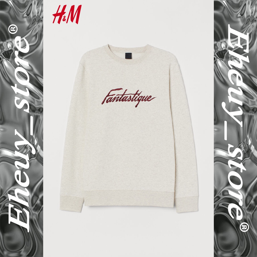 Crewneck H&amp;M ILLINOIS FANTASTIQUE TRUST HONESTY LIVE WITH PURPOSE CREWNECK H&amp;M CREAM SWEATER H&amp;M ORI