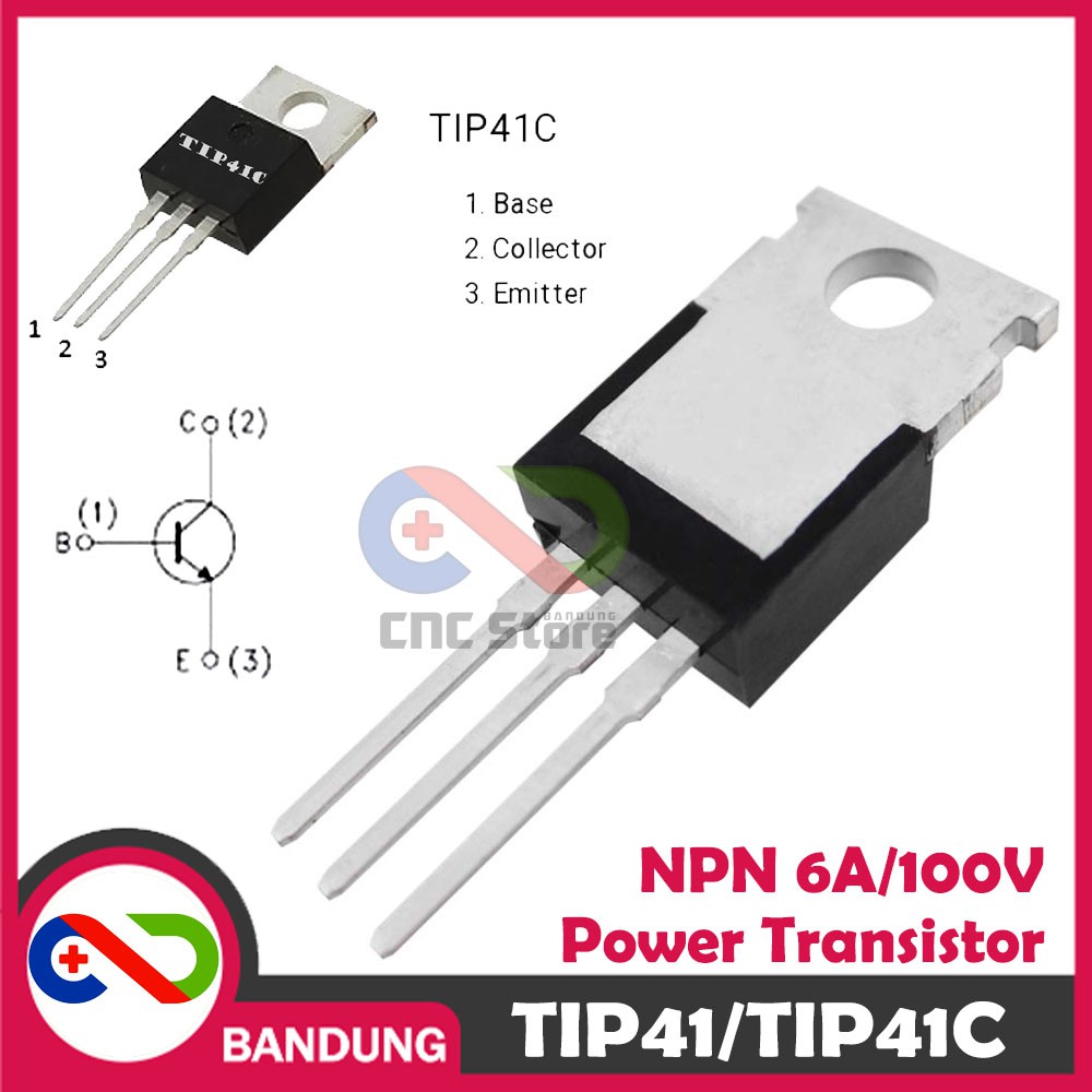 Tip41 Tip41c To 2 6a 100v 65w Npn Power Transistor Shopee Indonesia