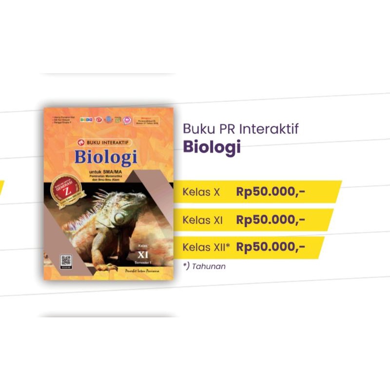 Buku PR/LKS interaktif biologi kelas XI,11 semester 1 (K13 revisi) intan pariwara, 2021