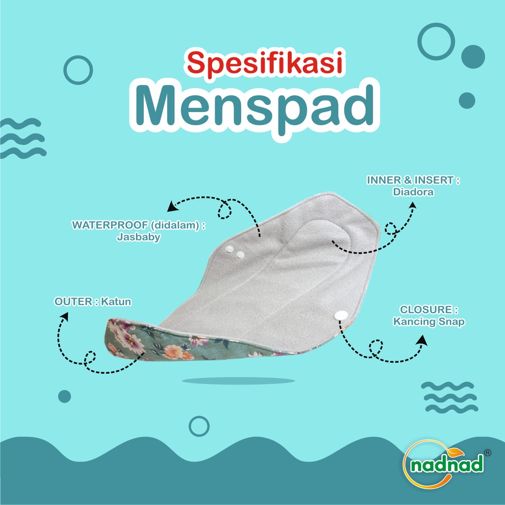 Menspad NadNad  Reguler Pembalut Kain Cuci Ulang 1 pcs