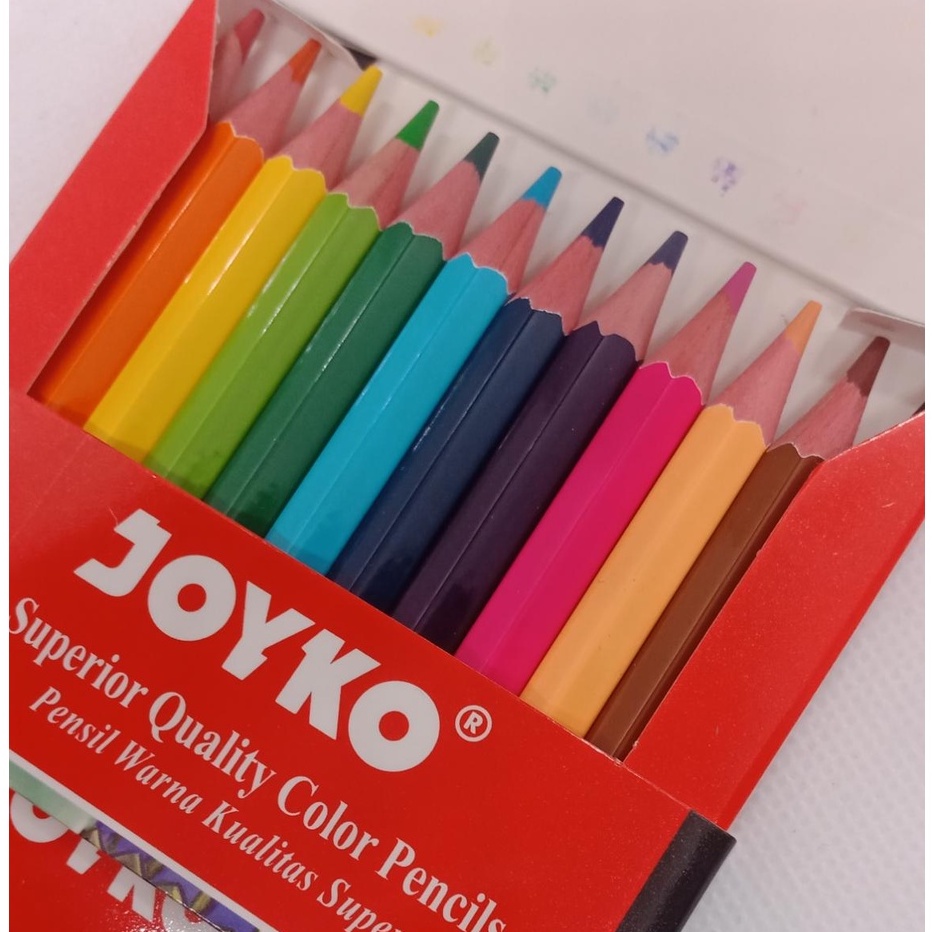 Color Pencils Pensil Warna Joyko 12 Warna Pendek