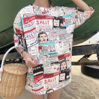  Kaos  Oversize  Sally Korean  Style Shopee Indonesia