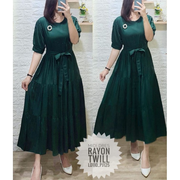 ready MIDI dress bhn katun twill