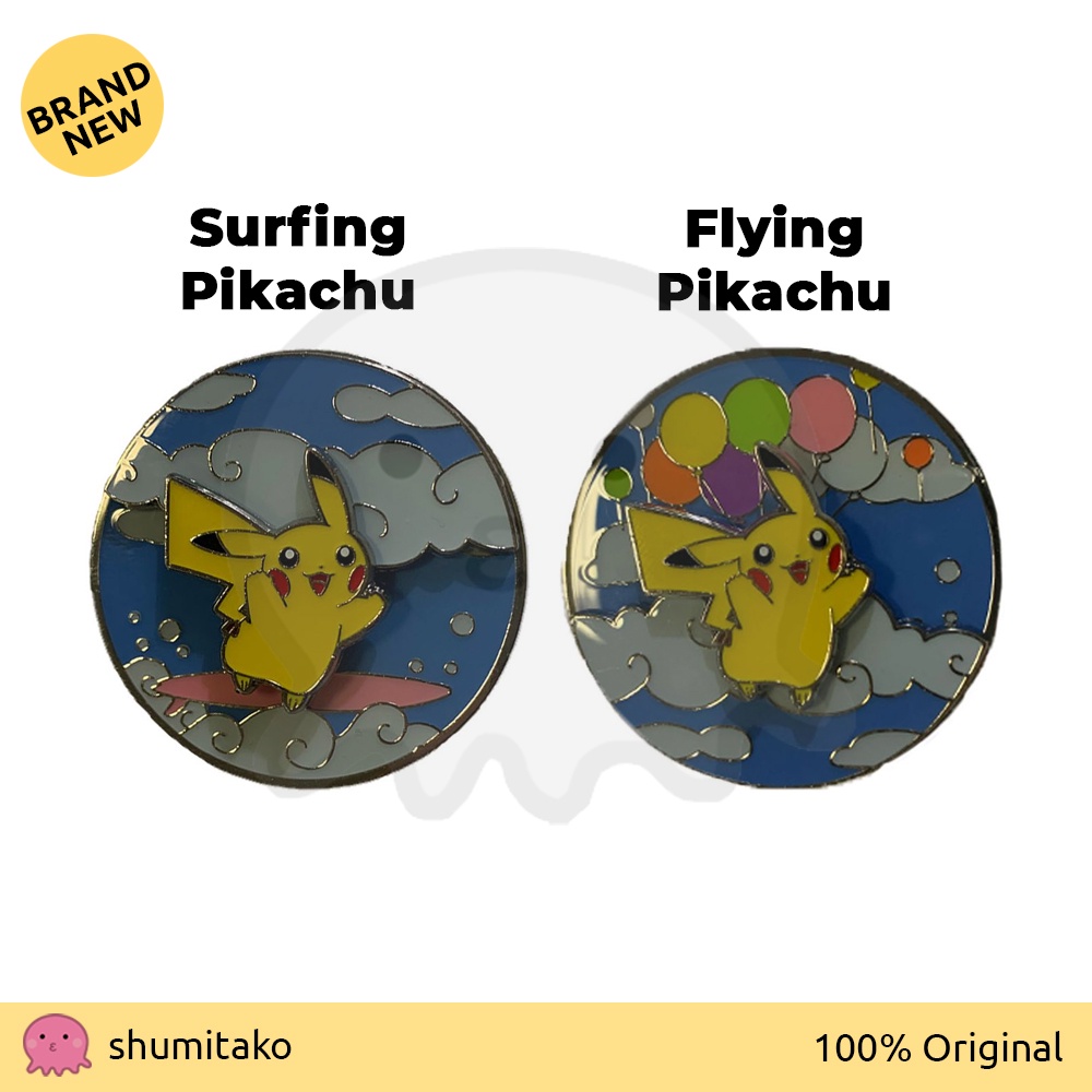 Pokemon TCG 25th Celebrations PIkachu Surfing Flying Pin Promo