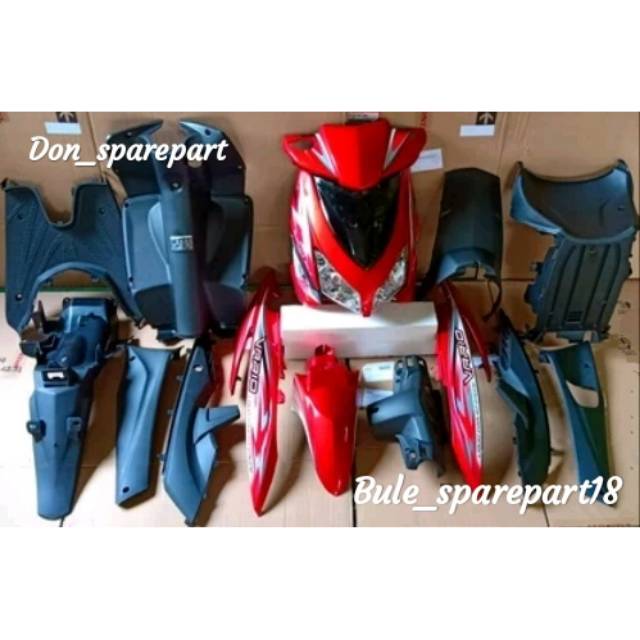 Honda vario lama 110 karbu cover body full plus lampu depan belakang