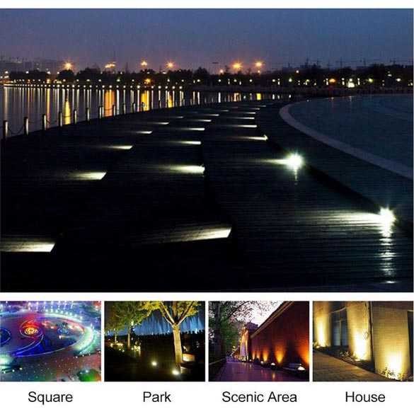 Lampu Tanam LED Solar Outdoor 8 LED Waterproof Lampu Hias Taman Lampuhias Cantik Keren Murah