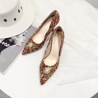 Bridal Acara Wo Sepatu Sepatu Pernikahan Wanita China 2020 Baru