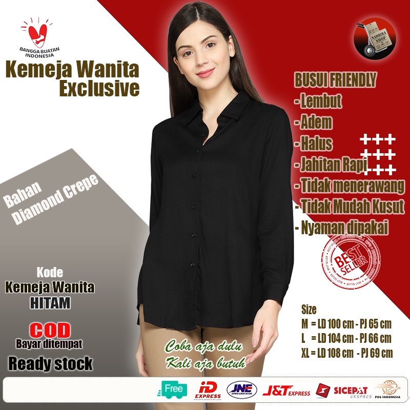KEMEJA WANITA Lengan Panjang Kemeja Polos Wanita Kemeja Polos Wanita Lengan Panjang Kemeja Cewek