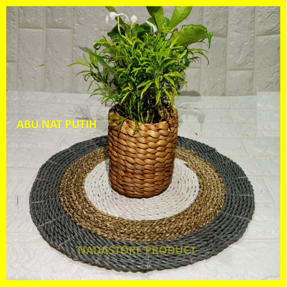 Placemat Seagrass / Plismat / Table Mat / Alas Piring ukuran Diameter 35 cm