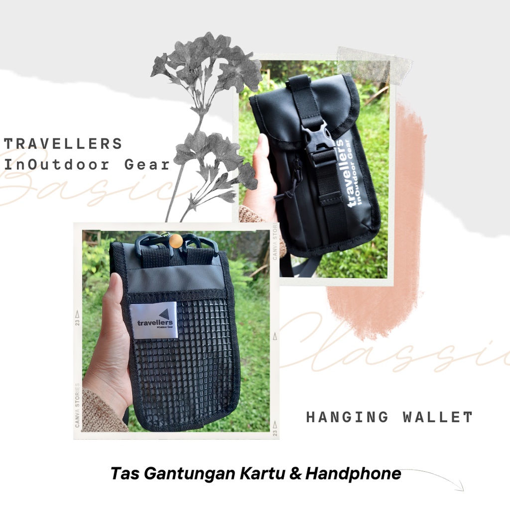 Travellers Sling Bag Hanging Wallet Tas Gantungan Handphone