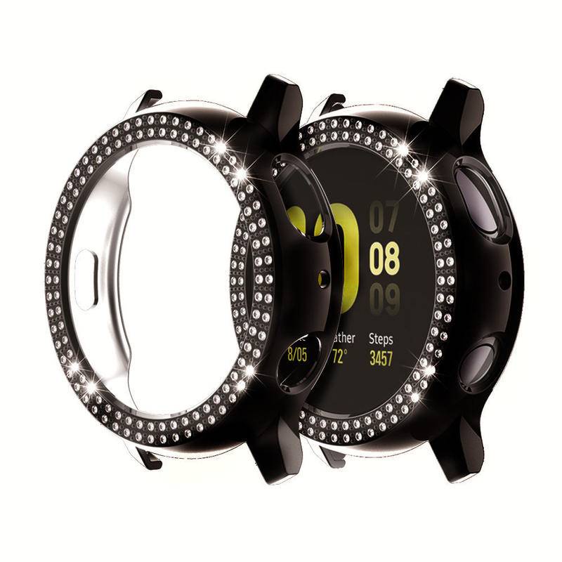 Casing Pelindung Samsung Galaxy Watch Active 2 44 / 40mm Aksen Berlian Imitasi Bumper