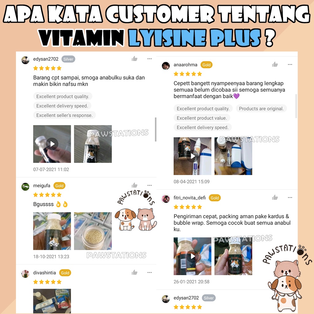 Cat Lysine Plus Vitamin Kucing Penambah Napsu Makan Meningkatkan Daya Tahan Imun Tubuh Kucing