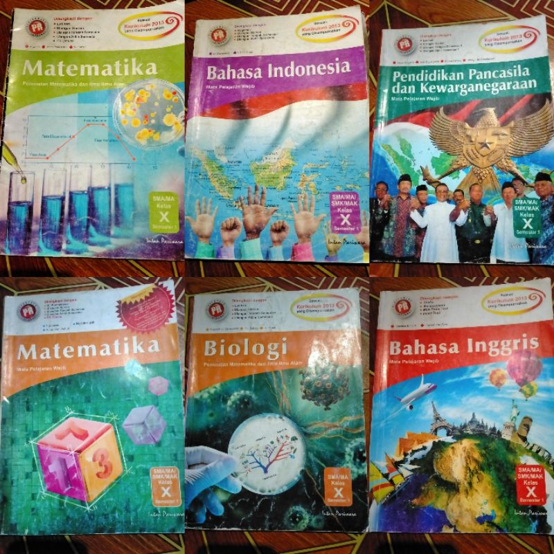 KUMPULAN BUKU PR INTAN PARIWARA KELAS 10/X/1 SMA SEMESTER 1 MATEMATIKA BHS INDO INGGRIS BIOLOGI PKN