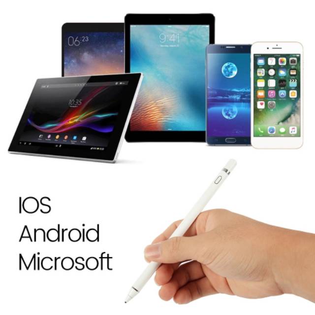 Stylus pen runcing samsung / android / pad / tab / touchscreen easy to write and drawing rechargeable