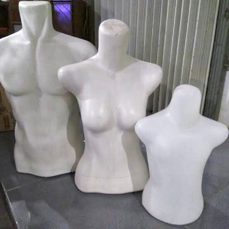 Patung Manekin Setengah Badan / Patung Plastik Cewek Cowok Atau Anak / Display Manekin Pria Wanita /