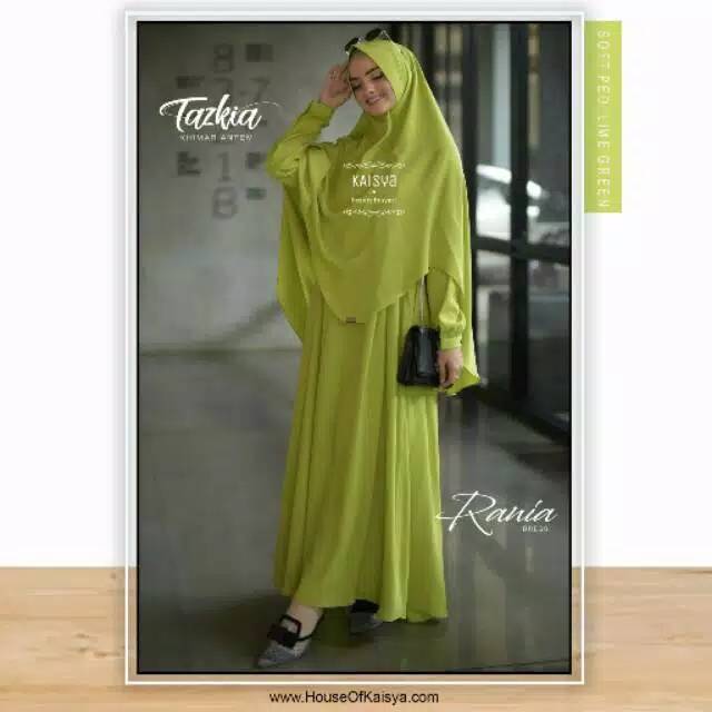 Rania dress kaisya lime green