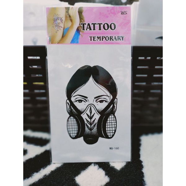 Tatto temporary hitam putih cute premium model WQ