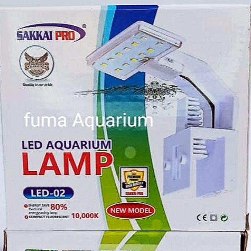 Lampu Sakkai pro LED-02 3watt nyala 3mode ganti warna model jepit Aquarium/Aquascape