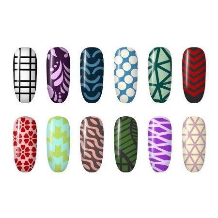 Manicure Stencil - Multi Pattern (24pcs)