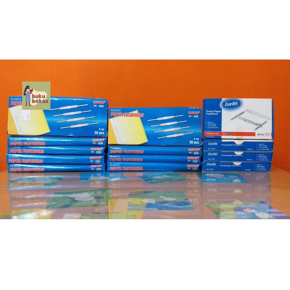 

[Cuci Gudang] JOYKOPlastic Paper Fasteners PF-50W || BANTEX Prong Paper Fasteners No.11792