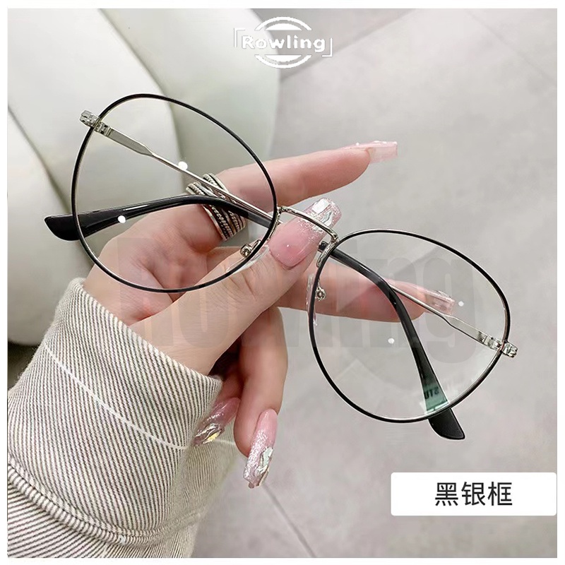 Rowling(ka-275)Kacamata Lensa&amp;Frame/New Fashion Blue Light Blocking Reder/Kacamata Bulat Wanita Import Kacamata Fashion