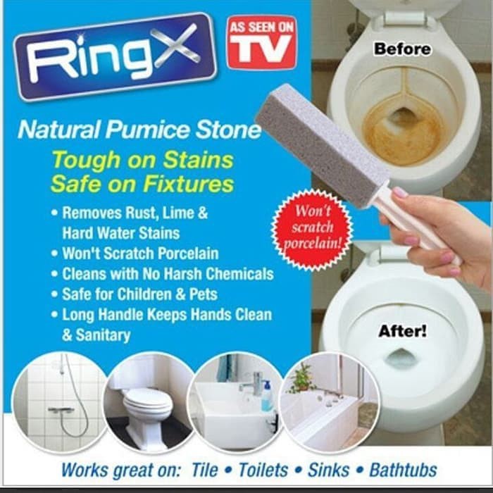 NEW ORIGINAL Ring X Pumice Stone Alat Pembersih Kerak / Plak WC Toilet