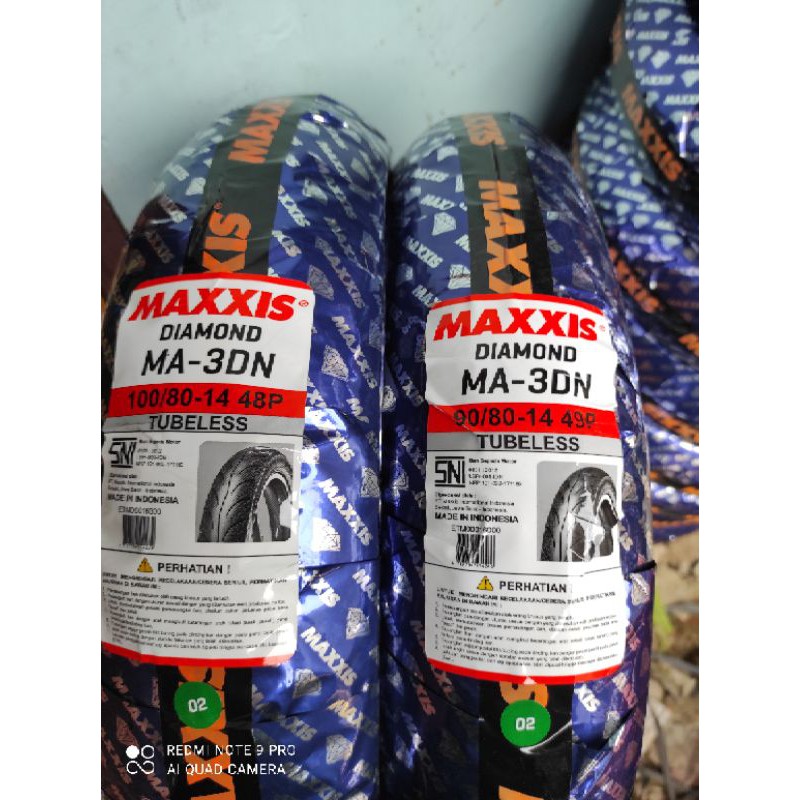 paket maxxis tubles matic diamond 3dn 90/80+100/80.14 free pentil 100% original