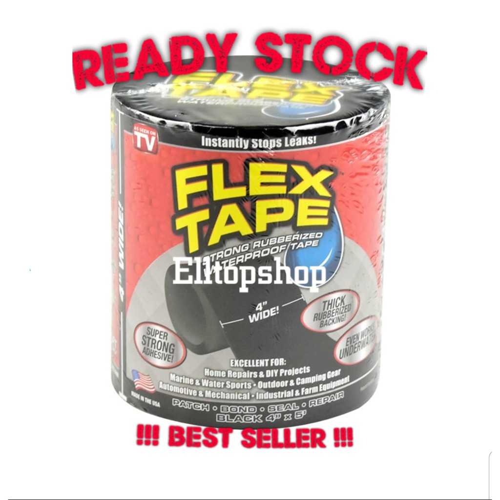FLEX TAPE ISOLASI KARET TAHAN AIR 10 CM ORIGINAL USA FLEX SEAL