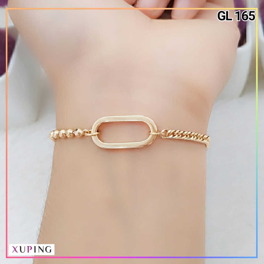 Gelang xuping ori gelang dewasa jurai rantai kombinasi merica dan sisik naga terbaru bahan premium perhiasan wanita lapis emas gold GL 165