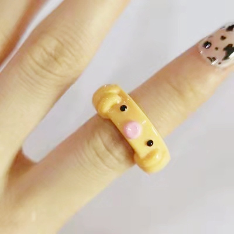 Cincin Clay Handmade Lucu Bentuk Kodok Untuk Wanita