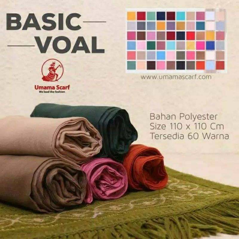 Segi Empat Polos Basic Voal Umama